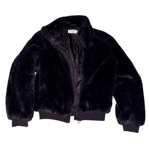 H&M Black Teddy Jacket